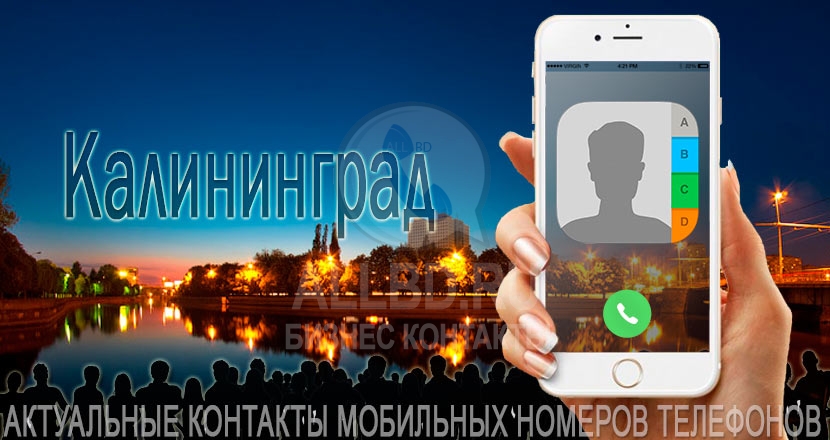 База мобильных телефонов города Калининграда
