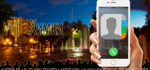 База мобильных телефонов города Химки