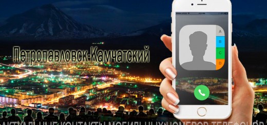 База мобильных телефонов города Петропавловска-Камчатского