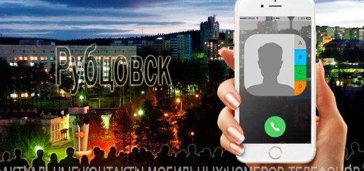 База мобильных телефонов города Рубцовска