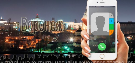 База мобильных телефонов города Воронежа